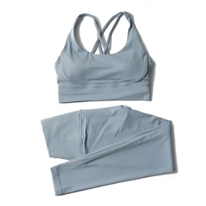TRY TO BN Yoga Set Fitness Sports Bra Naked Leggings Women's Tracksuit Sportwear Breathable Workout Two Pieces Suit Gym Clothing
