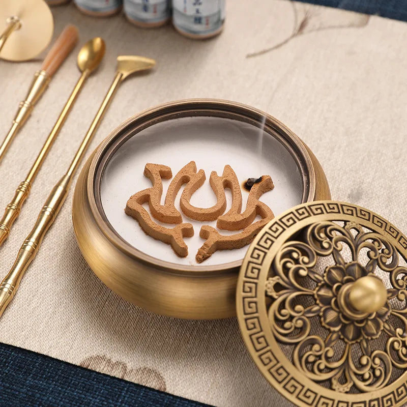 Brass incense burner tools Incense spoon Incense spatula Incense mold tools Incense powder Yoga meditation incense