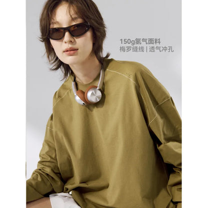 Dragon Scales Hydrogen Long-Sleeve T: Your Breezy Autumn Essential Breathable and Sweat-wicking O-neck Long-sleeved Shirt