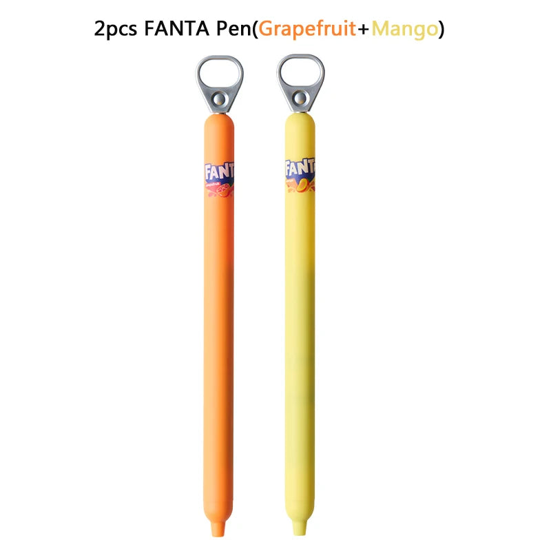 KACO Fanta/Coca-Cola Pull Tab Gel Pen,0.5mm Black Ink,Novelty Relieve pressure Writing Pen For Journaling,Office and School Use