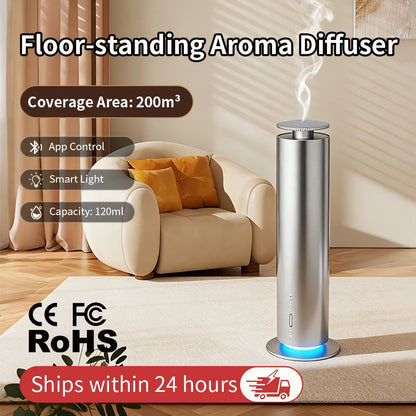 TEABLUM Smart Essential Oil Diffuser Office Aromatherapy Machine Battery Aromatherapy Machine Home Electric Aromatherapy Machine