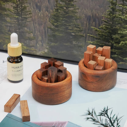 Essential Oil Diffuser With Diffuser Rods Smokeless Fragrance Wooden Fireless Aromatherapy For Home Decor Office Car Craft