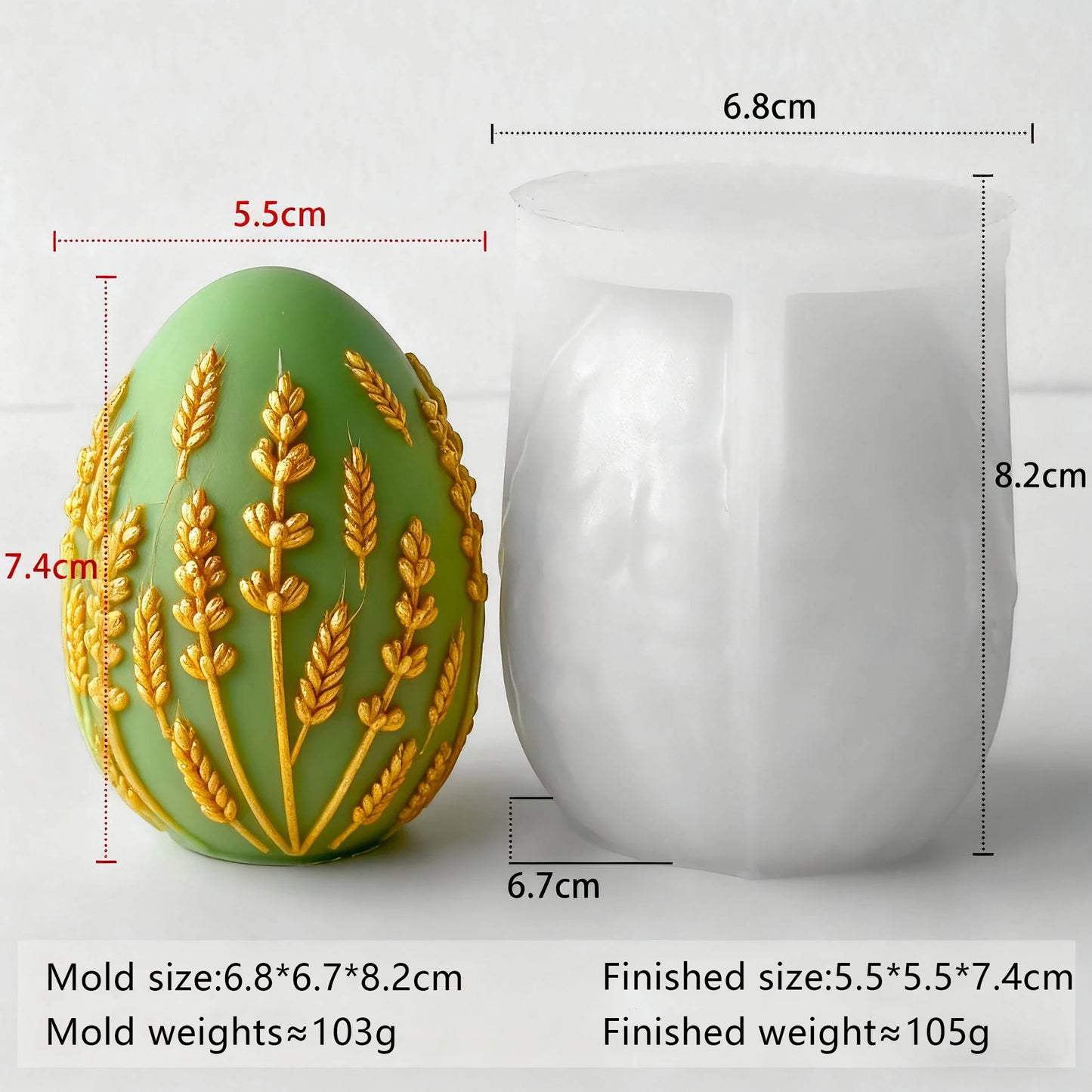 Easter Egg Candle Mold DIY Aromatherapy Scented Wax Custom Egg Silicone Mold Handmade Craft Home Decor Gift Making