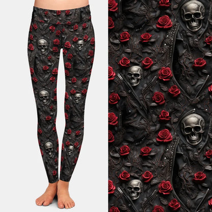 New High Waist Flower Printed Women's Leggings Sports Tight Pants High Quality High Elasticity Slim Fit Tight Pants