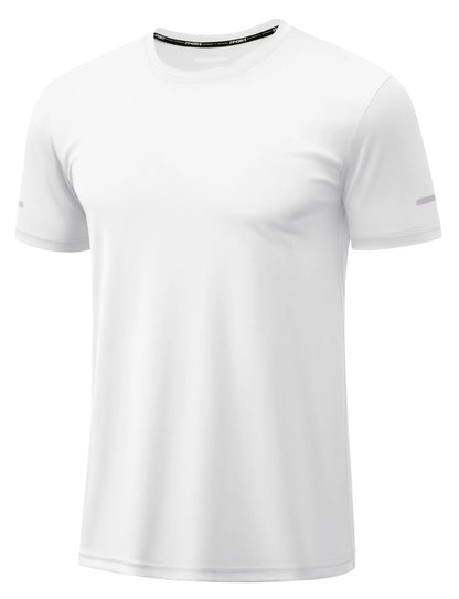 TACVASEN Wokrout Shirts Dry Fit Mens UPF 50+ Sun Protection T-Shirt Reflective Moisture Wicking Gym Shirts Casual Running Tops