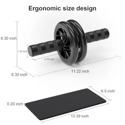 Abdominal Wheel Ab Roller for Home Workout Core Strengthening Fitness Equipment Adjustable Resistance Roller with Non-Slip Grip