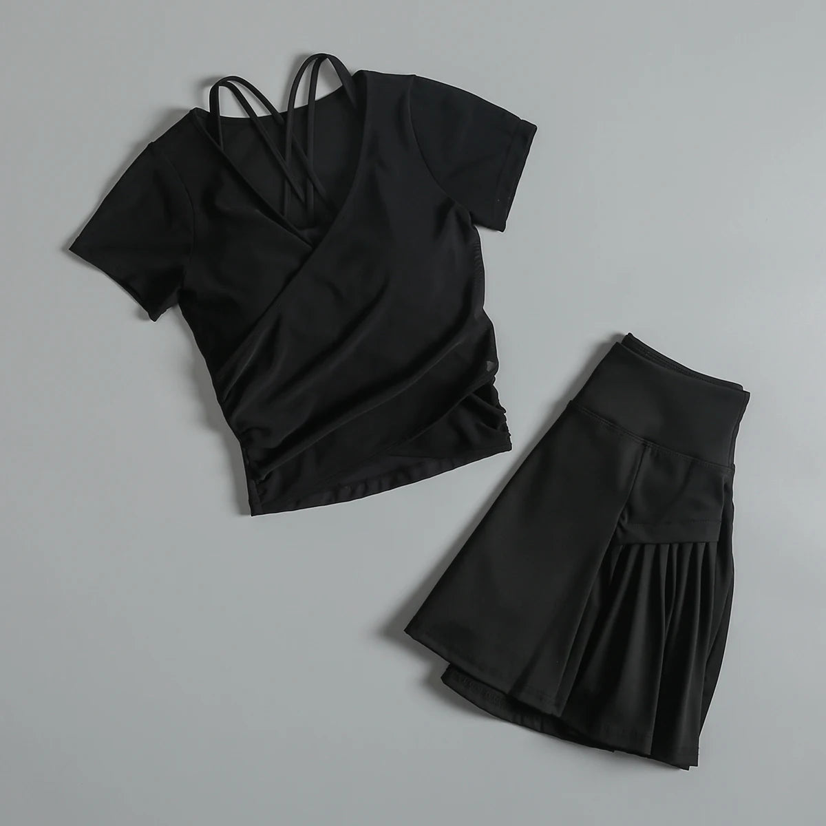 Tennis sports suit for women in summer slim slim yoga quick-drying breathable clothes outdoor badminton fitness exercise clothes
