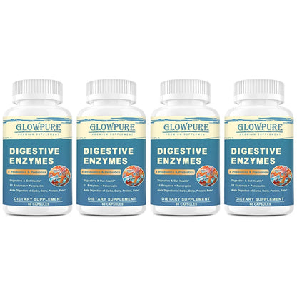 Digestive Enzyme Supplement with Prebiotics & Probiotics - Supports Nutrient Absorption | Gut Health Promotes Digestion | Immune