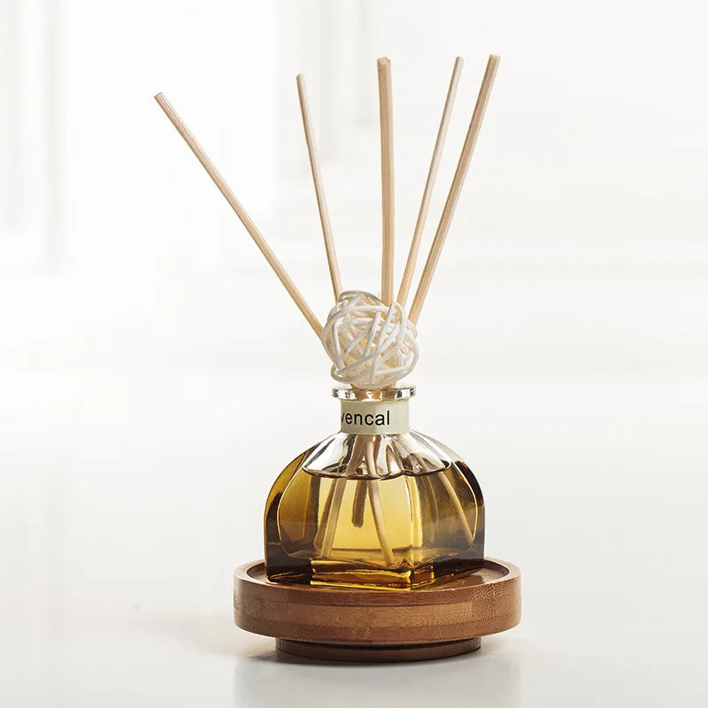 50ml Reed Diffuser Sets Jasmine Lavender Fireless Rattan Aromatherapy Rose Essential Oil with Fragrant Expanding Stick Suit