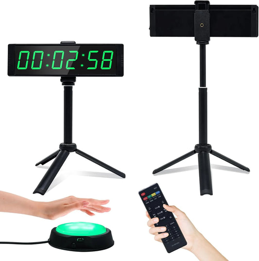 Gym Timer Clock for Home Fitness Timer with Stopwatch Button, Large Digital Stopwatch Countdown Clock, 12/24H Digital Wall Clock