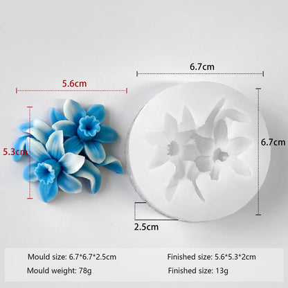 DIY Aromatherapy Candles Diffuser Stones Plaster Handmade Soap Petal Resin Crafts And Home Decoration Flower Silicone Mold For