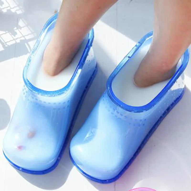 2023Women Foot Soak Bath Therapy Massage Shoes Relaxation Ankle Boots Acupoint Sole Portable Home Feet Care Hot water