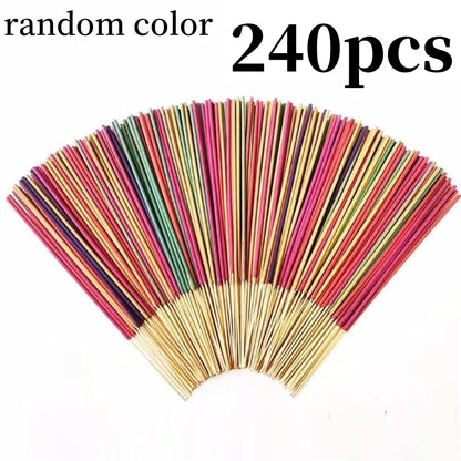 30-240pc Aromatherapy Incense Sticks 7 Natural Fragrances Lavender Jasmine Ocean Rose Sakura Incense Burner for Yoga Meditation