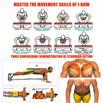 Portable Foldable Push-up Board Set with Ergonomic Handles – Versatile Fitness Tool Targeting Chest, Abdominal