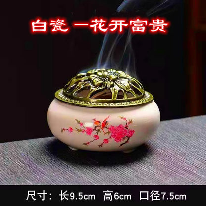 Ceramic Incense Burner Household Incense Kiln Ceramic Incense Burner Sandalwood Box Incense Diffuser Ceramic Incense Burner