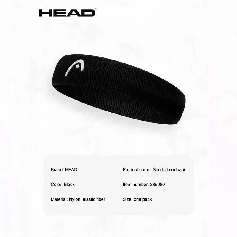 HEAD Tennis Sports Headbands Fitness Sweatband Badminton Yoga Basketball Running Sweatproof Sweat Hairbands For Men and Women