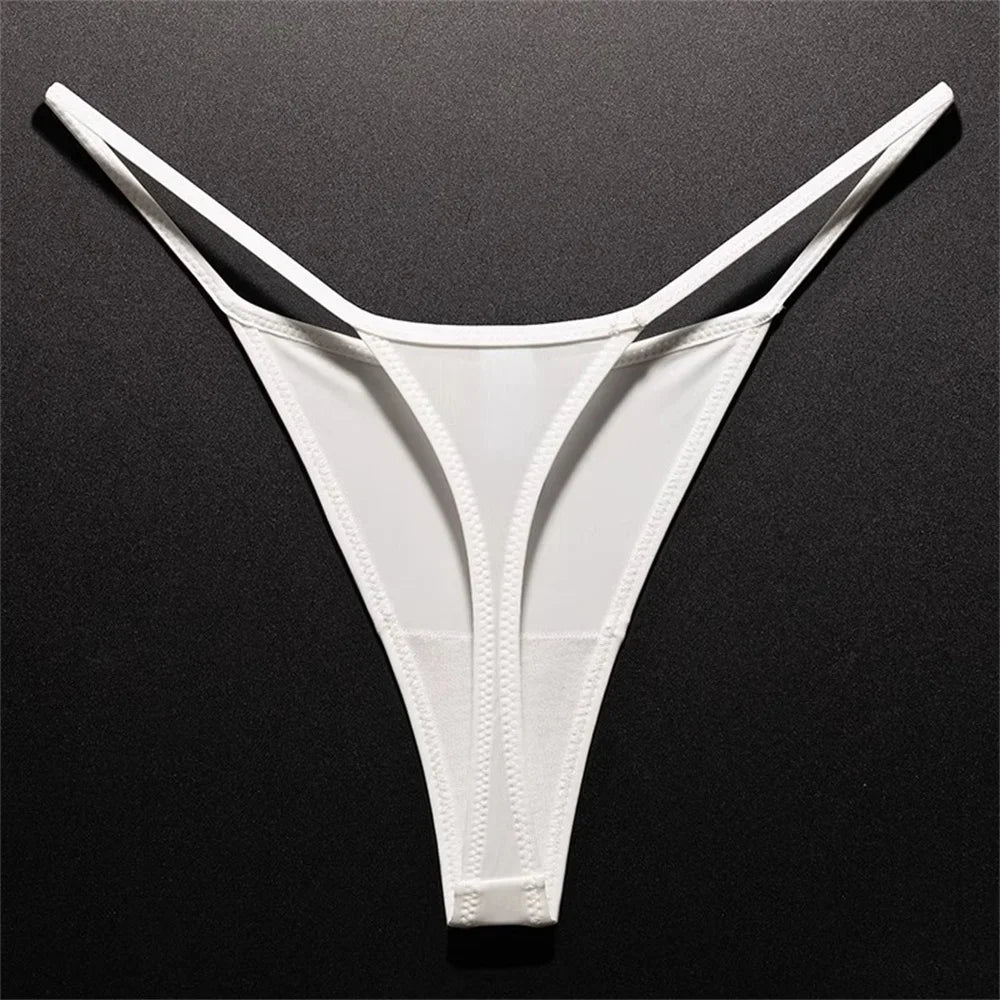 3PCS Sexy High Slit Transparent Mesh Thong Leopard Printed Fitness Female Hip Lifting G-strings Low Rise Seamless Mini Underwear