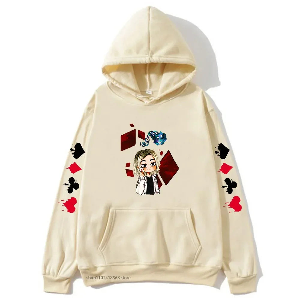 Cute Chishiya Hoodie Alice In Borderland Graphic Sweatshirts Anime Pullovers Men Cartoon Print Streetwear Women Harajuku Casual