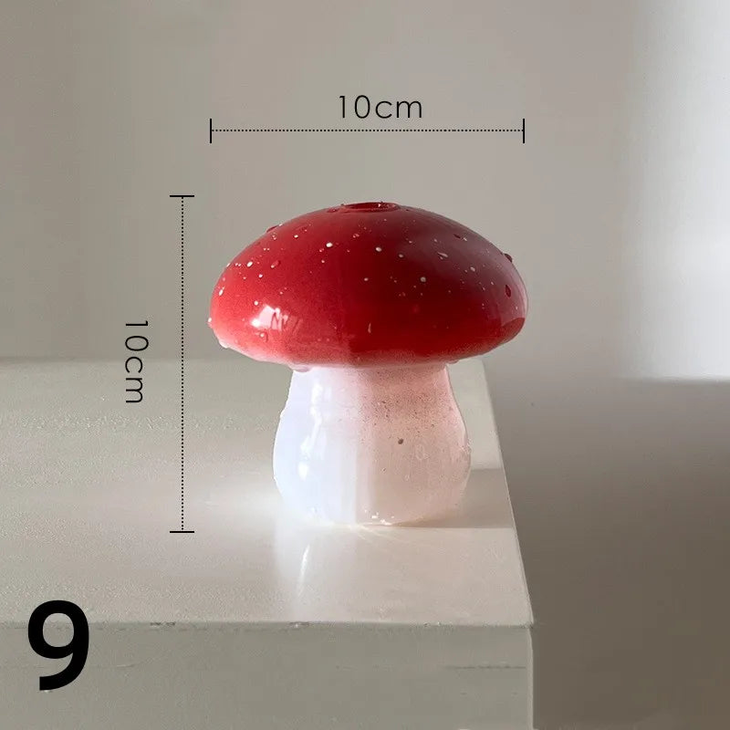 New Mushroom Glass Vase Creative Plant Hydroponic Vase Home Transparent Aromatherapy Bottle Small Vase Table Flower Decorations
