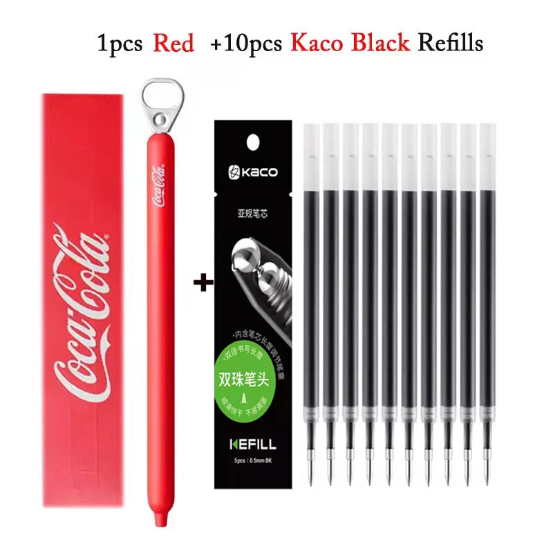 New KACO x Sprite Limited Edition Gel Pen,Dual Ball Pen Quick Drying Stylo 0.5mm Click Smooth Writing For School&Journaling