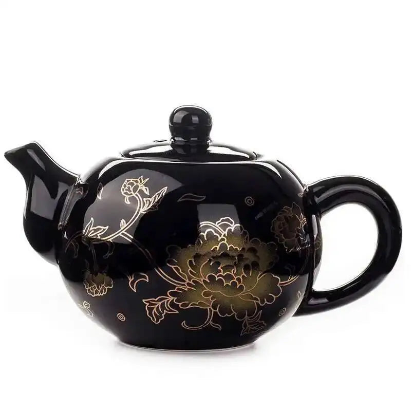 150ML Black Ceramic Tea Pot Chinese Dragon Teapot Handmade Teapot Easy Teapot Kettle Ceramic Tea Set Kettle Kung Fu Teaware jugs
