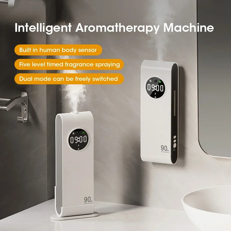 Automatic Sensor Aromatherapy Machine with Night Light Rechargeable Home Fragrance Aromatherapy Essential Oil Diffuser Scent
