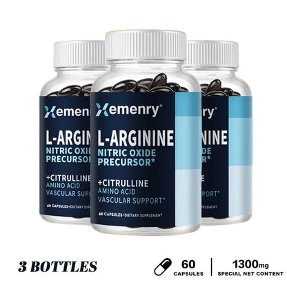 L-Arginine - Nitric Oxide Supplements - Boost Endurance & Strength, Promote Muscle Growth, Improve Performance