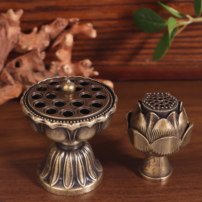 Brass Incense Burner,Metal Aromatherapy Holder,Unscented,Ideal For Yoga Meditation,Bedroom Ambiance,Home Decor