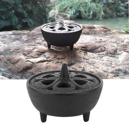 Cast Iron LotusShaped Incense Aromatherapy Burner for Home Decoration Bathroom Bedroom