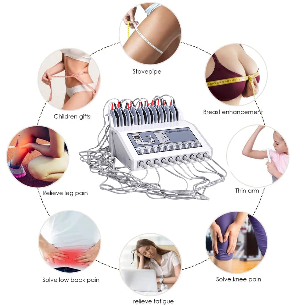 Professional Eletric Muscle Stimulator Weight Loss Machine Cellulite Removal Electrostimulator Relaxation Body Massage Apparatus