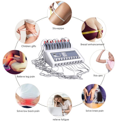 Professional Eletric Muscle Stimulator Weight Loss Machine Cellulite Removal Electrostimulator Relaxation Body Massage Apparatus