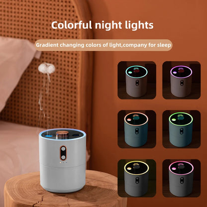 450ml Jellyfish Aroma Diffuser USB Electric Ultrasonic Air Humidifier Dual Nozzle Heavy Fog Aromatherapy Essential Oil Diffuser
