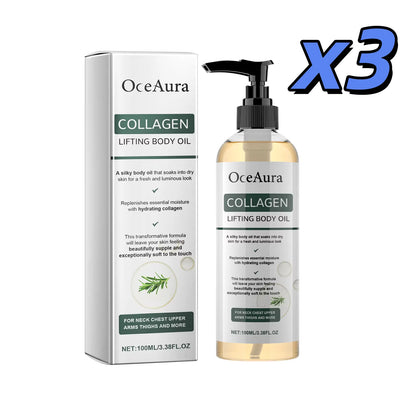 Oceaura Collagen Lifting Body Oil Firming Hydrating Anti Aging Brighten Smooth Dry Skin Reduce Fine Lines Full Body Massage Oil