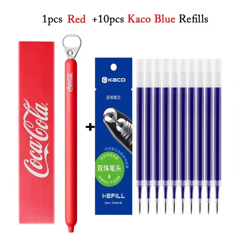 New KACO x Sprite Limited Edition Gel Pen,Dual Ball Pen Quick Drying Stylo 0.5mm Click Smooth Writing For School&Journaling