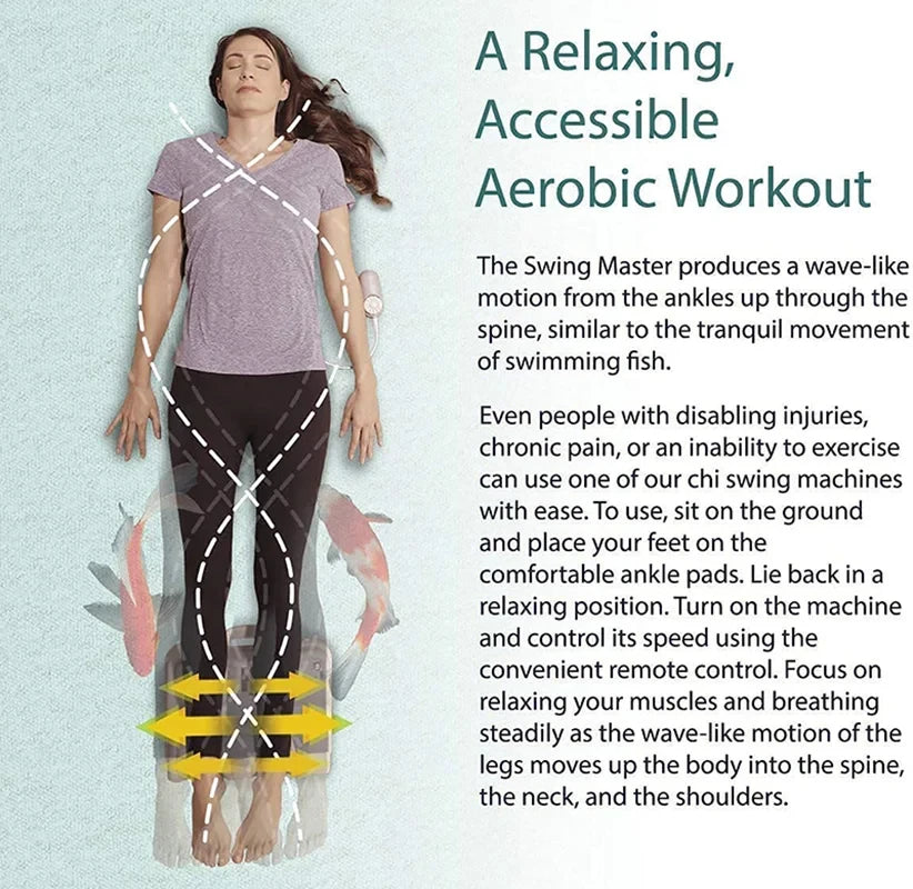 Electric Leg Swing Machine - Ankle & Leg Relaxation Therapy for Muscle Soreness Relief, Chiropractic Recovery and Home Physiothe