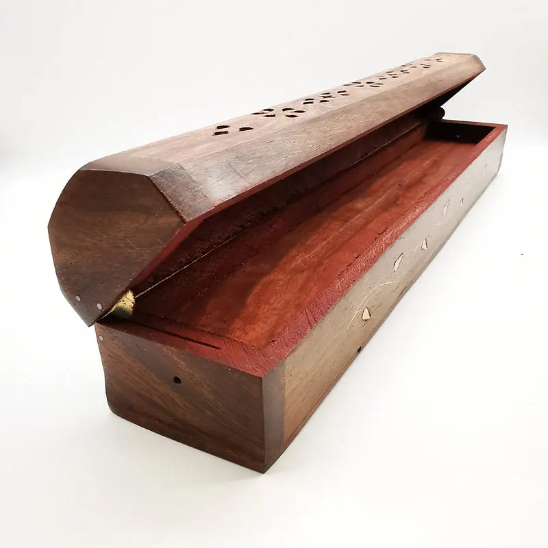 Wooden Incense Burner Indian Rosewood Hand Carved Box Yoga Healing Incense Boxes TBC810