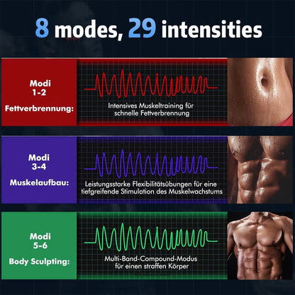 Smart Wireless EMS Abdominal Stimulator and Butt Lifter - Rechargeable Body Shaper Fitness Equipment for Home Use