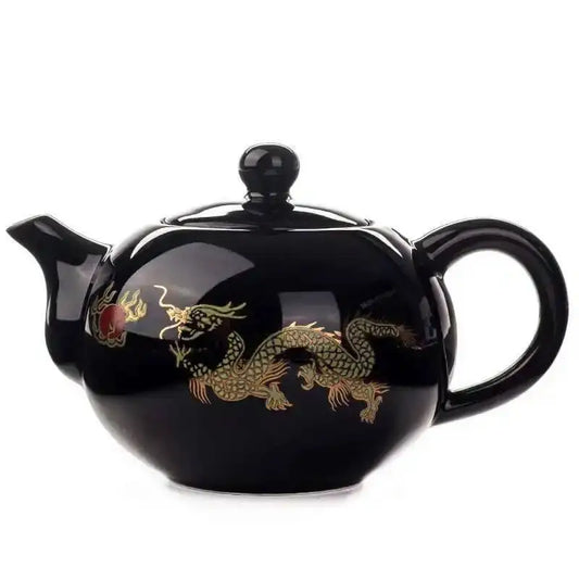 150ML Black Ceramic Tea Pot Chinese Dragon Teapot Handmade Teapot Easy Teapot Kettle Ceramic Tea Set Kettle Kung Fu Teaware jugs
