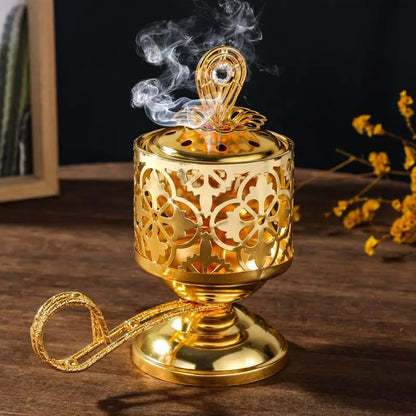 【Nice】Hollow-Out Charcoal Incense Burners Creative Iron Art Cone Incense Holder For Aromatherapy Middle Eastern Arabic Incense