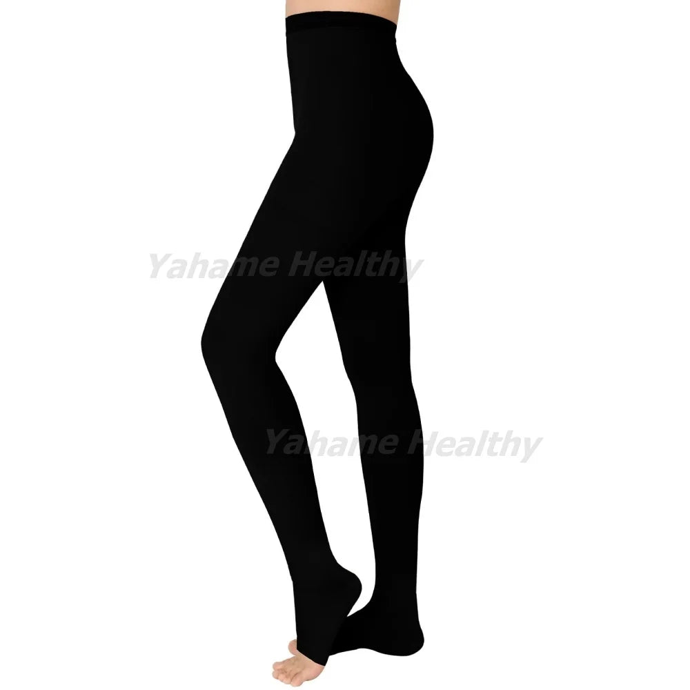 20 - 30mmHg Compression Stockings Closed/Open Toe Waist High Compression Leggings for Edema, Varicose Veins, Swelling, Pregnant