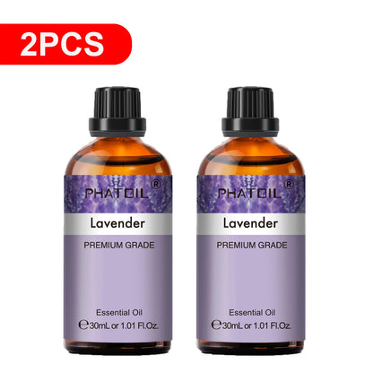 PHATOIL Reed Diffuser Essential Oil For Aromatherapy-30ml Lavender Lemon Eucalyptus Sweet Orange Sandalwood Aroma Essential Oils