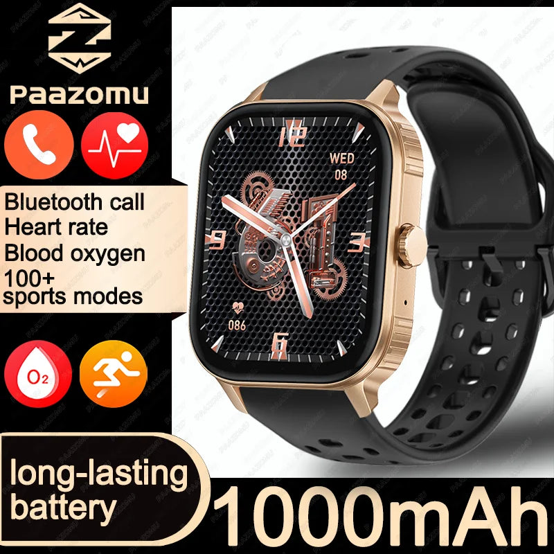 2026 2.04-inch Ultra Smart Watch For Men Women 1000mAh High Capacity Battery Outdoor Sports Fitness Health Monitoring Smartwatch