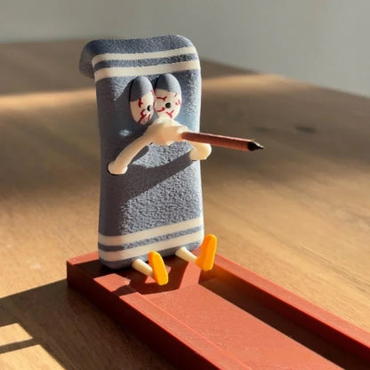Creative Funny Towelie Incense Holder Home Line Incense Burner Incense Stick Holder Decoration Craft Indoor Incense Stick Holder