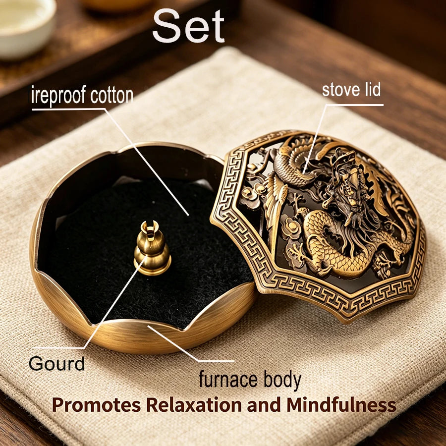 High-end Chinese-style incense burner with modern craftsmanship, suitable for home tea rooms, studies, and yoga meditation relax
