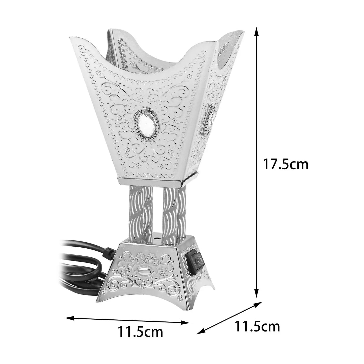 Electric Incense Burner Portable Ornament Home Fragrance Relaxation Aromatic Iron Incense Holder for Yoga Bedroom SPA Decoration