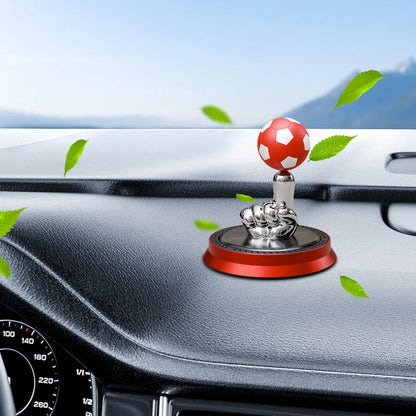 Solar Car Fragrance Finger Football Car Air Freshener Automatic Rotating Floating Ball Auto Interior Home Aromatherapy Diffuser
