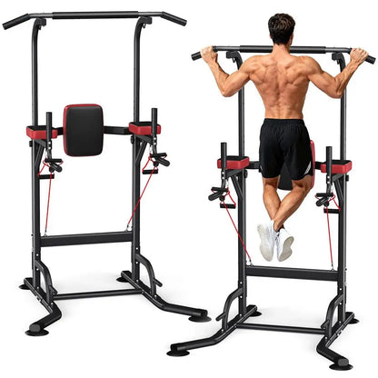 Power Tower Pull Up Bar Station, 450LBS Stable Power Tower Training HeavyDuty Fitness Equipment for Home Gym