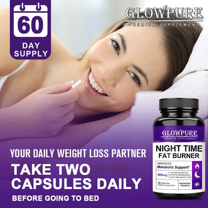Powerful Natural Night time Fat Burning and Cellulite Weight Loss Pills for Lean Physique Detoxification Promotes Metabolism