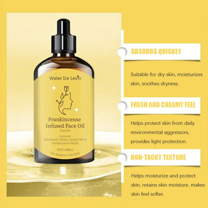 Frankincense Facial Oil - Moisturizes and Nourishes the Face and Body | Alcohol-Free and Contains Glycerin |   Suitable for All Skin Types |   Suitable for Massage, Showering, and Relaxation