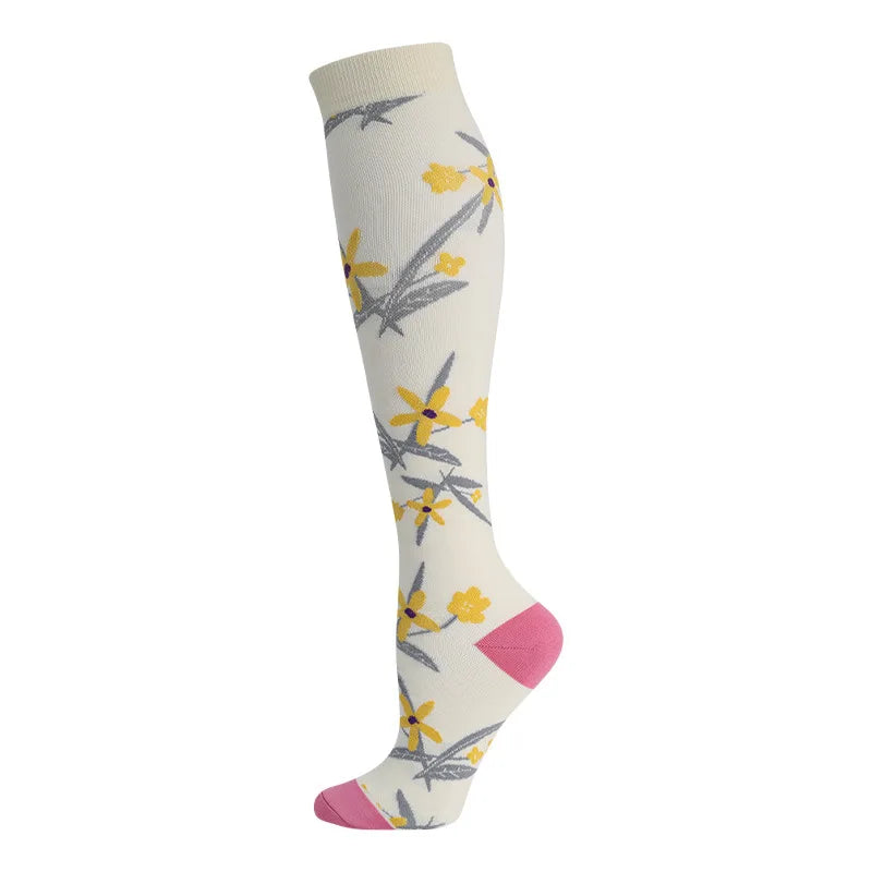 Compression Socks Sports Outdoor Running Jump Rope Yoga UNISEX Calf Pressure Socks Stockings Compress Nylon
